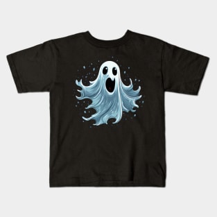 Cartoon Ghost - Spooky Halloween Horror Goth Kids T-Shirt